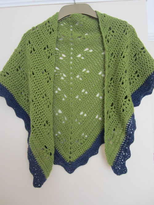 CherryHeart Victoria shawl crochet DK