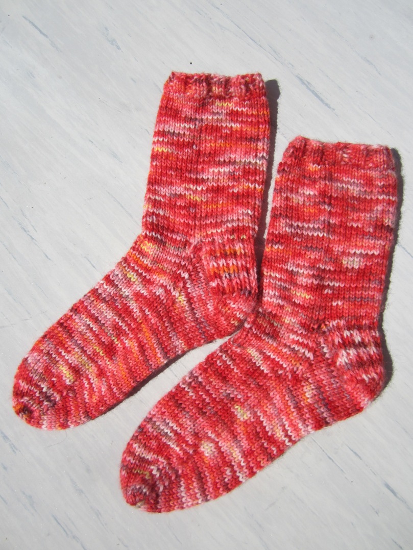hand dyed yarn Kool Aid DK socks hand knitted Winwick Mum